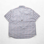 Columbia PFG Super Bahama UVカット オムニシェード バハマ フィッシングシャツ L ホワイト ブルー チェック ナイロン FM7190