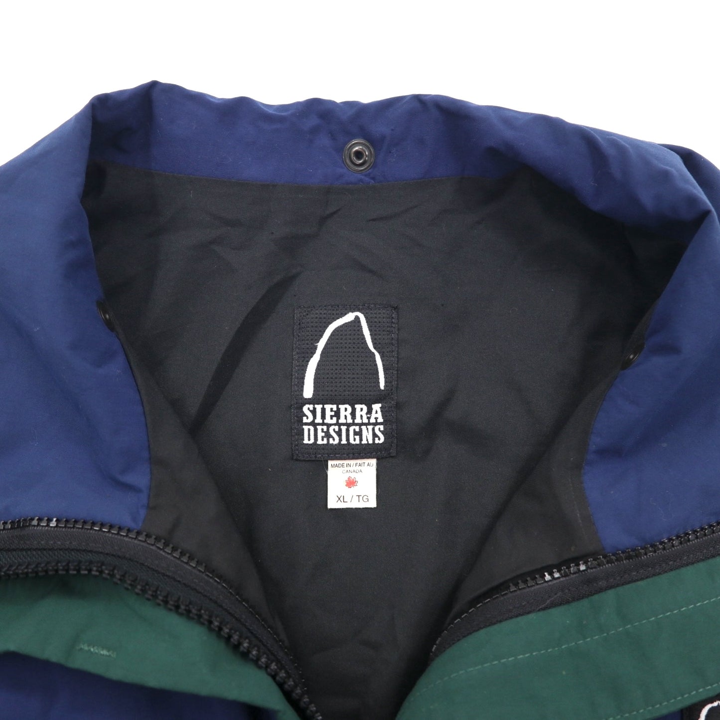 SIERRA DESIGNS 90年代 カナダ製 ゴアテックス GORE-TEX マウンテンジャケット XL ネイビー 防水 ダブルジップ BLACK WATER DESIGNS LIMITED