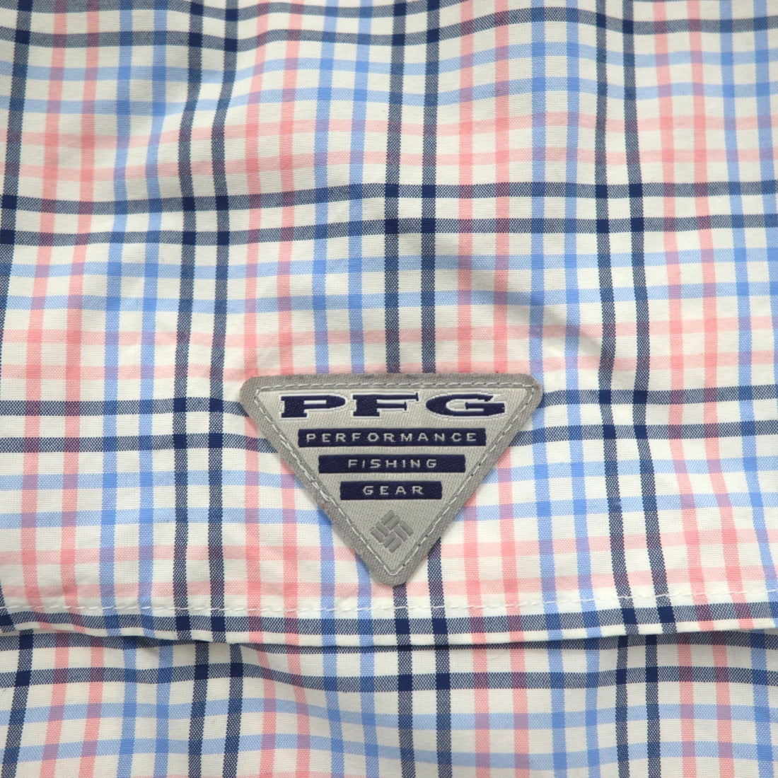 Columbia PFG Super Bahama UVカット オムニシェード バハマ フィッシングシャツ L ホワイト ブルー チェック ナイロン FM7190