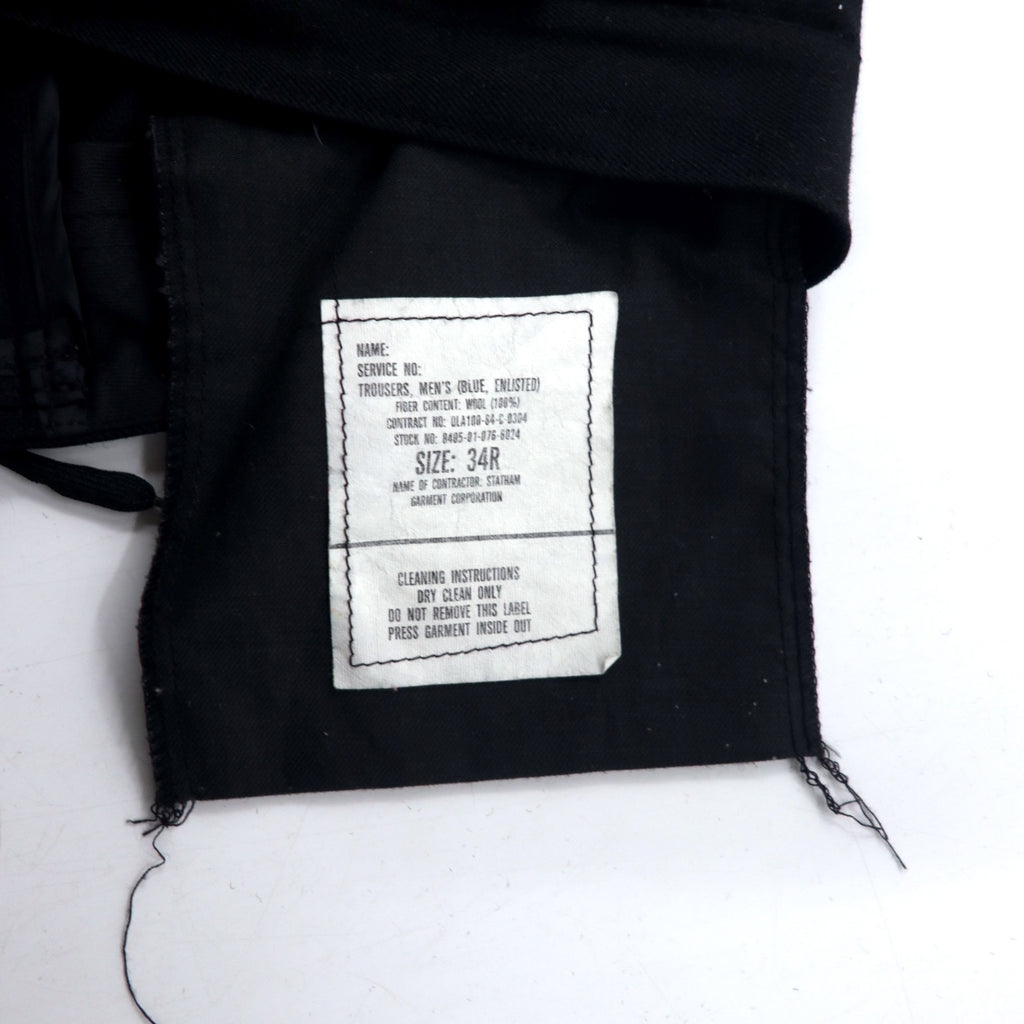 US NAVY 80年代 13ボタン ワイド セーラーパンツ 34R ネイビー メルトン ウール ミリタリー 8405-01-076-6024 GARMENT CORPORATION