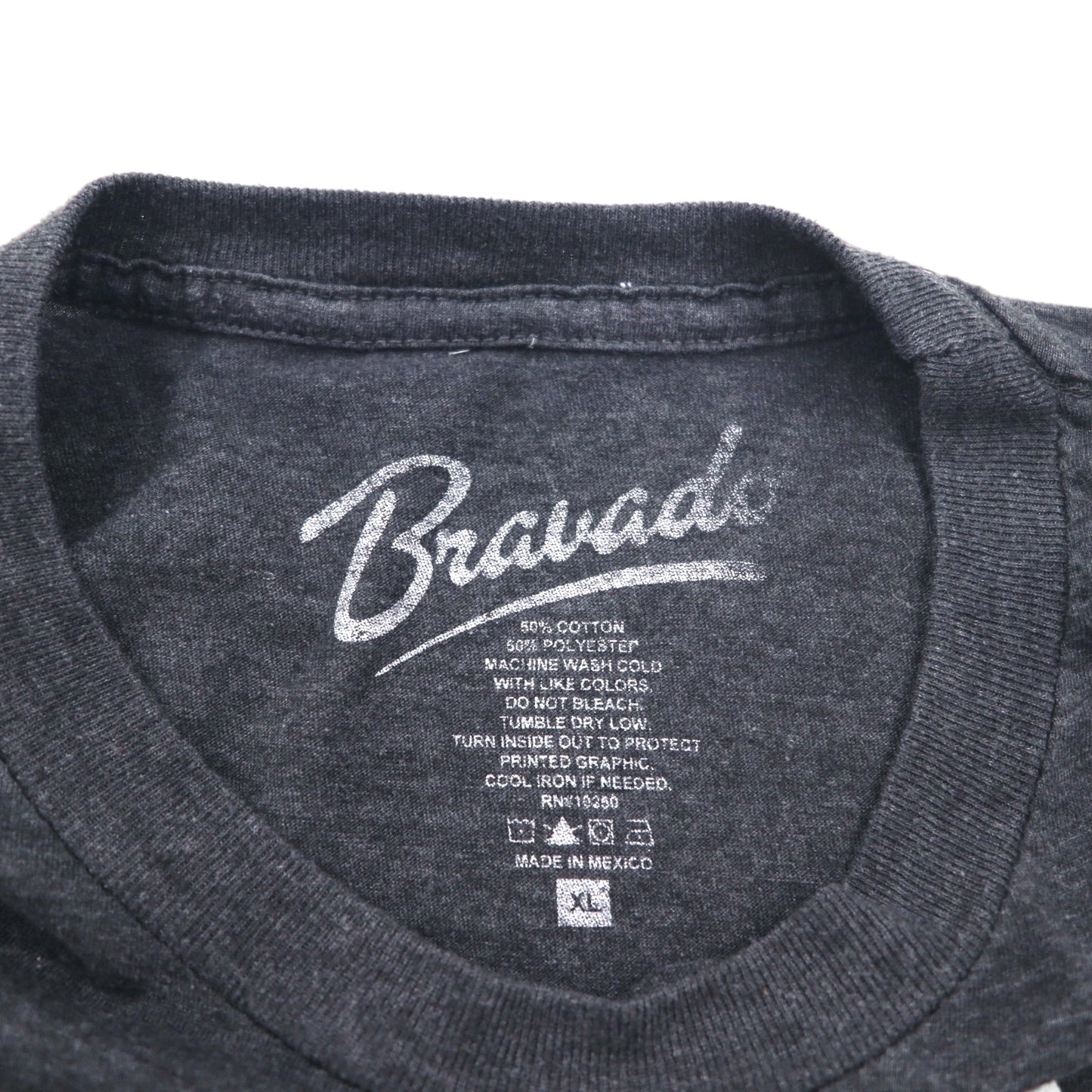 GUNS N' ROSES Rock Band T-Shirt XL Gray Cotton PARADISE CITY Skull Bravado Made in Mexico