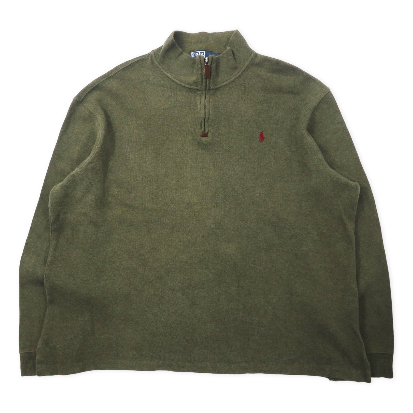 Polo by Ralph Lauren ハーフジップ ニット セーター XXL カーキ