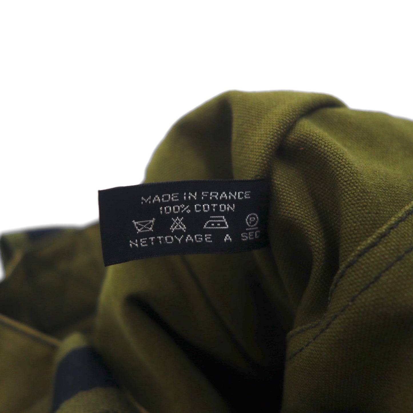 HERMES フールトゥ MM トートバッグ カーキ キャンバス バイカラー フランス製