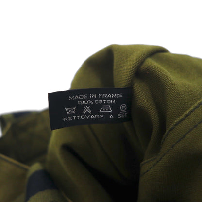 HERMES フールトゥ MM トートバッグ カーキ キャンバス バイカラー フランス製