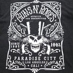 GUNS N' ROSES ガンズアンドローゼズ ロック バンド Tシャツ XL グレー コットン PARADISE CITY スカル bravado メキシコ製