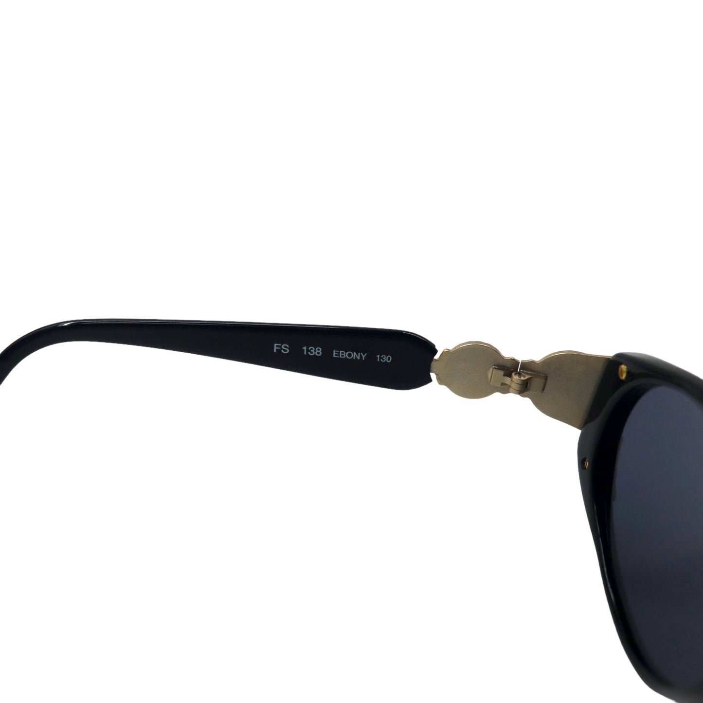 FENDI Sunglasses Black Gold Side Logo Coin FS 138 Ebony 130 