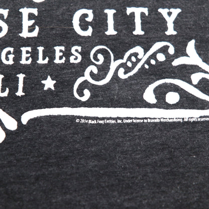 GUNS N' ROSES Rock Band T-Shirt XL Gray Cotton PARADISE CITY Skull Bravado Made in Mexico