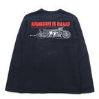 90年代 SOTQ ロングスリーブTシャツ ロンT L ブラック 川崎 kawasaki is BAAAD 両面プリント MOTORWN限定