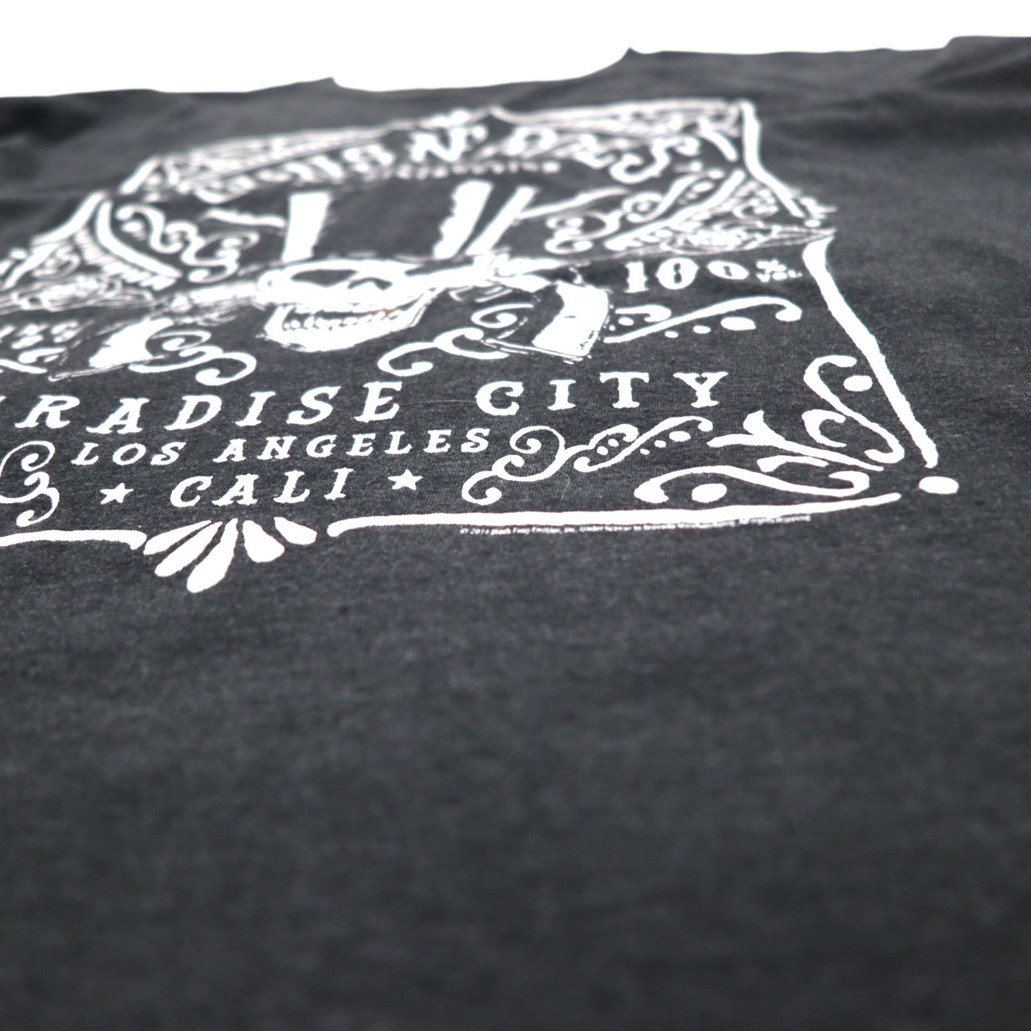 GUNS N' ROSES Rock Band T-Shirt XL Gray Cotton PARADISE CITY Skull Bravado Made in Mexico