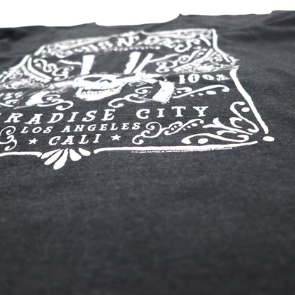 GUNS N' ROSES Rock Band T-Shirt XL Gray Cotton PARADISE CITY Skull Bravado Made in Mexico