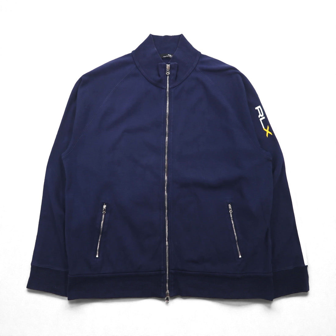 RLX Ralph Lauren Track Jacket Jersey 2XL Navy Cotton Sideline