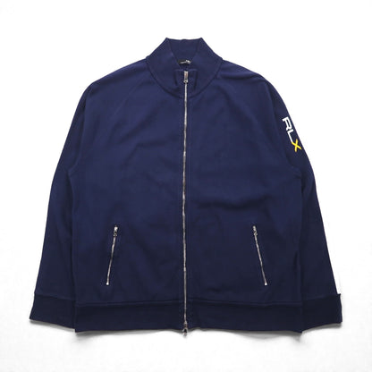 RLX Ralph Lauren トラックジャケット ジャージ 2XL ネイビー コットン サイドライン