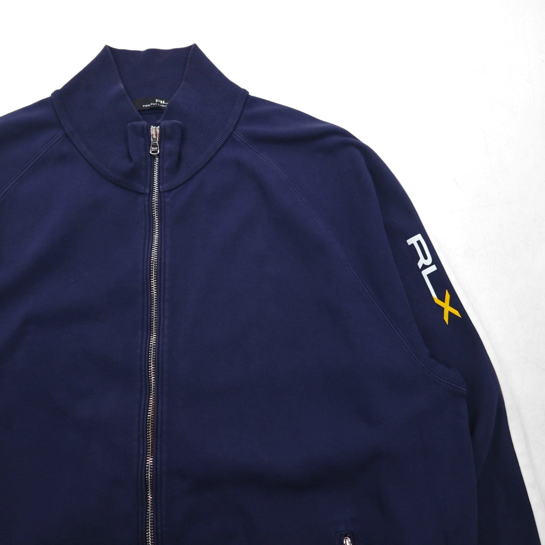 RLX Ralph Lauren Track Jacket Jersey 2XL Navy Cotton Sideline
