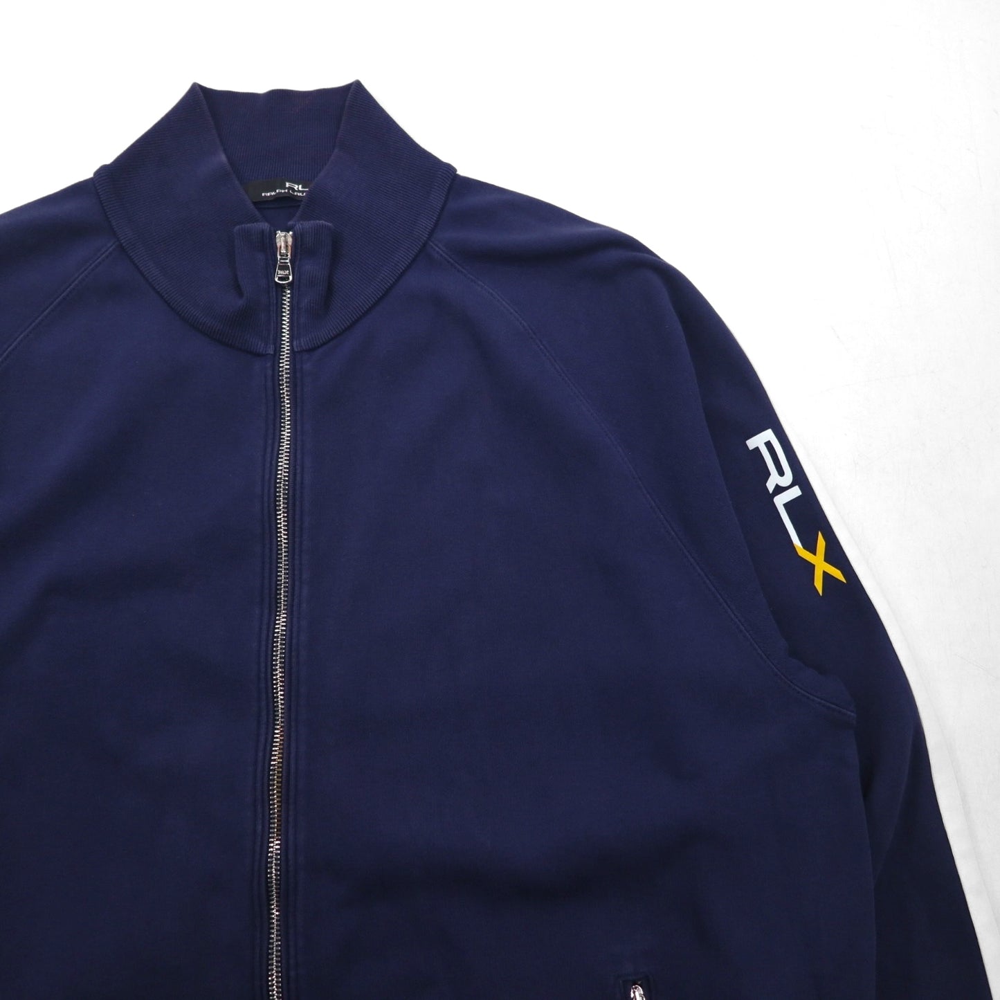 RLX Ralph Lauren トラックジャケット ジャージ 2XL ネイビー コットン サイドライン