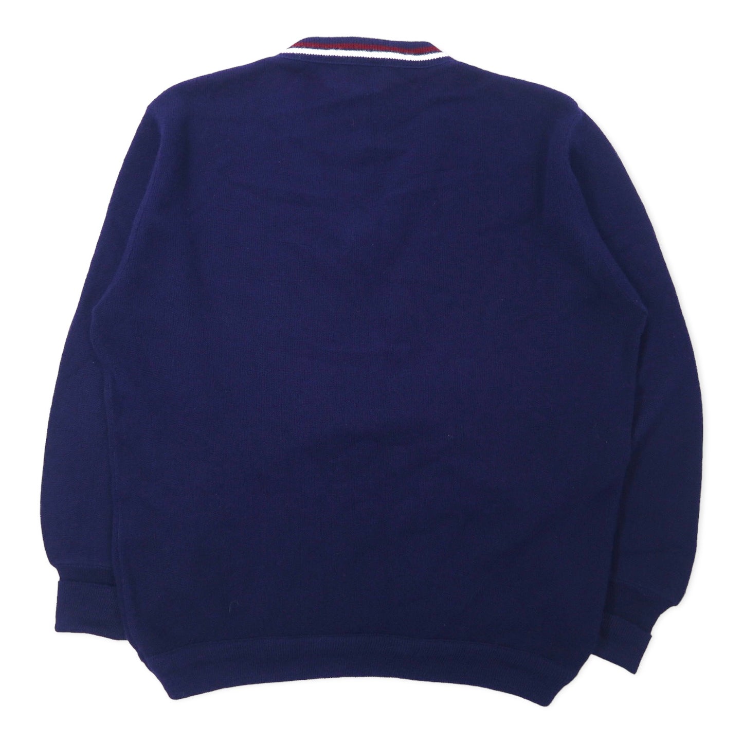 JC Penney 80年代 Vネック アクリルニット セーター L ネイビー The Fox Sweater