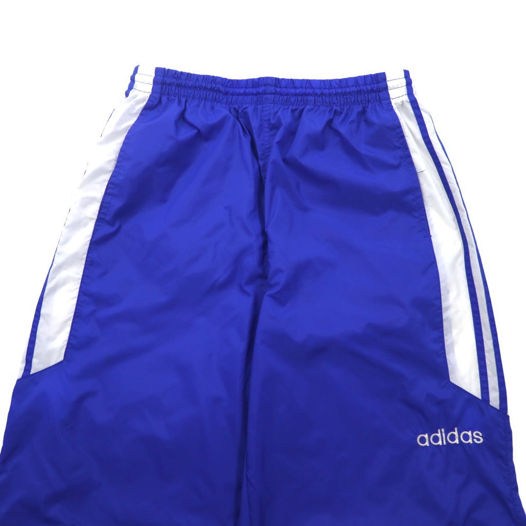 adidas 90s International Flag Tag Nylon Track Pants Jersey L Blue 3 Stripes