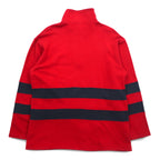 CHAPS RALPH LAUREN 90s Half Zip Sweatshirt L Red Cotton Drawstring