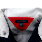 TOMMY HILFIGER Sailing Jacket L Navy Red Nylon Fleece Liner Hood Storage Type