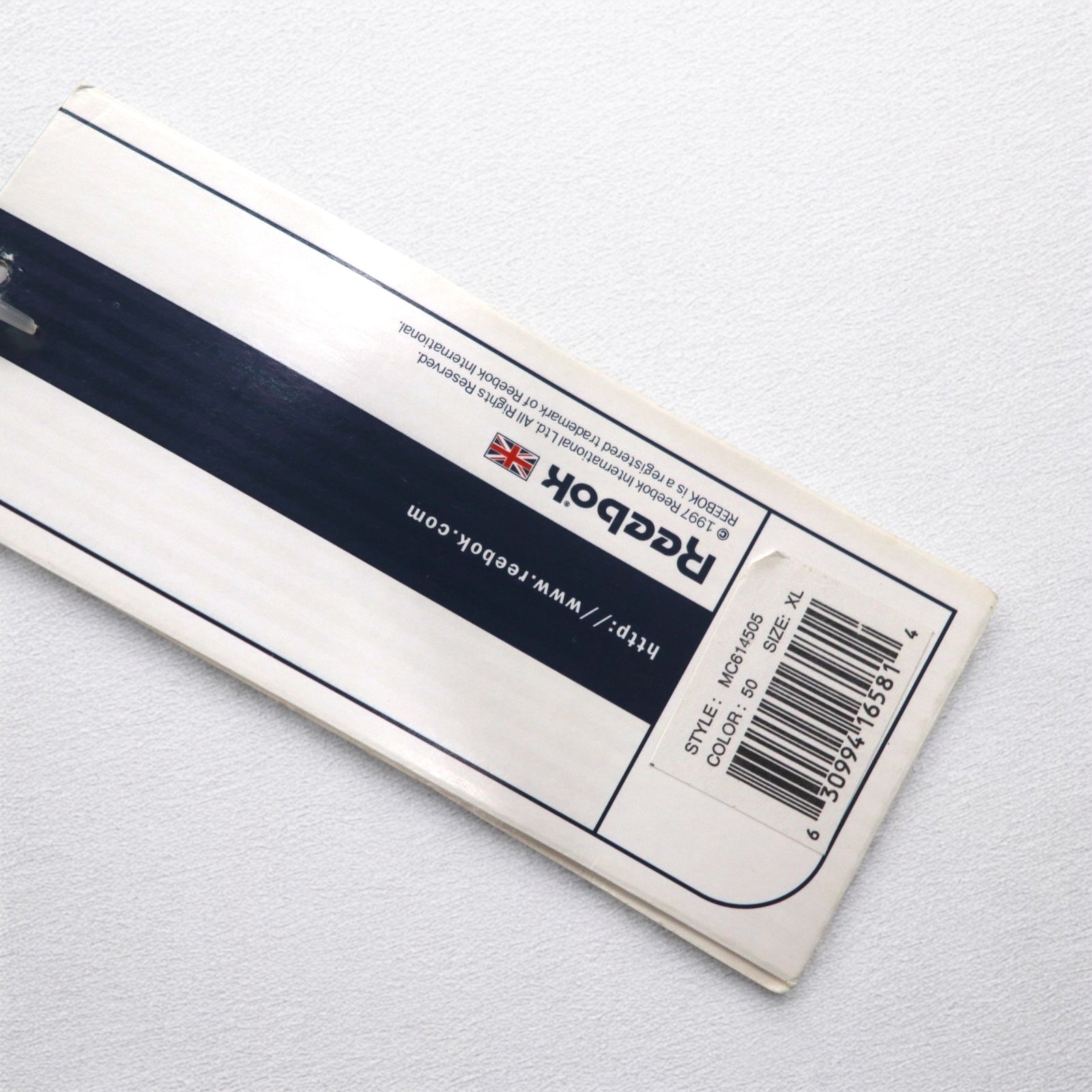 Reebok CLASSIC Line Design Polo Shirt XL Cream Navy Cotton Unused