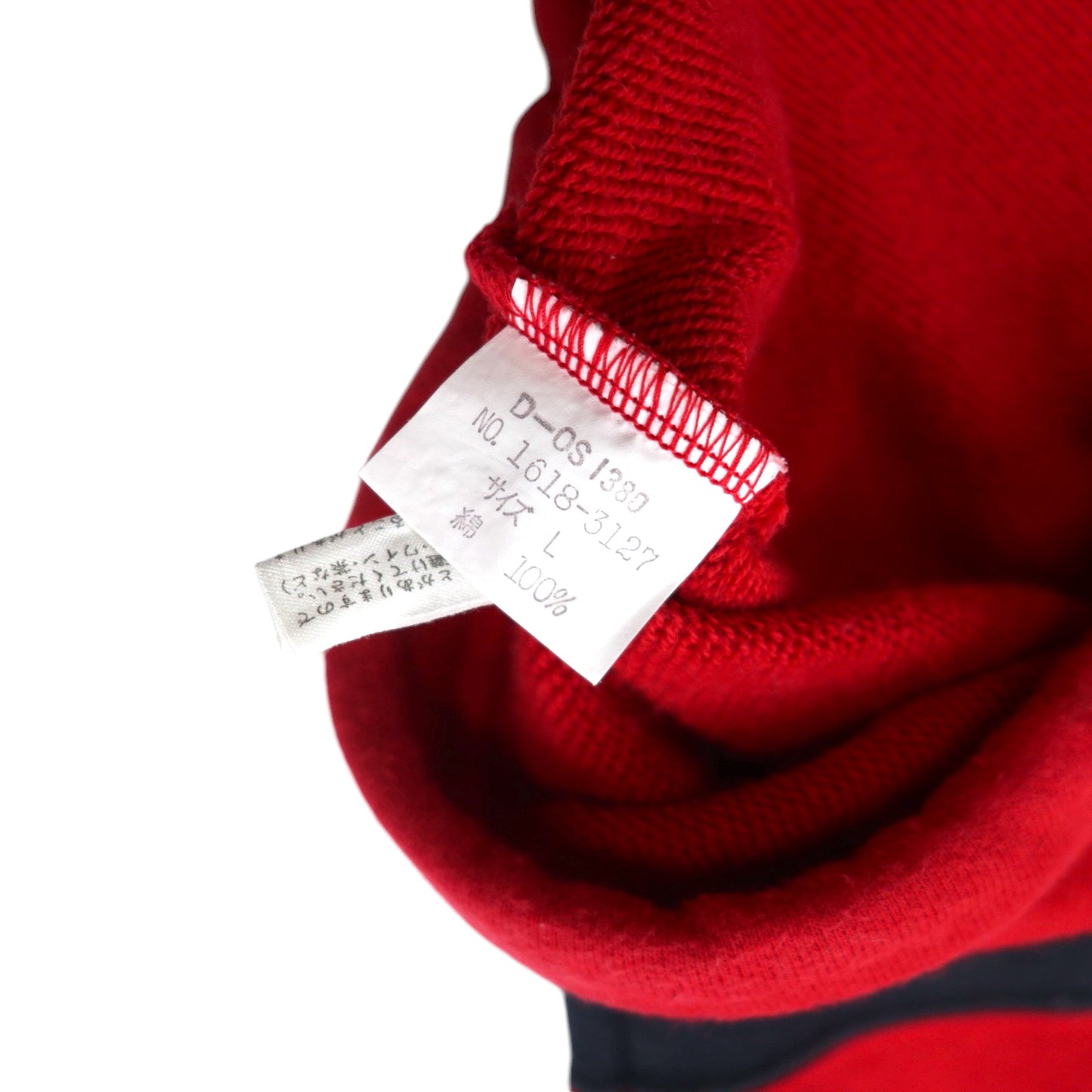 CHAPS RALPH LAUREN 90年代 ハーフジップ スウェット L レッド コットン ドローコード