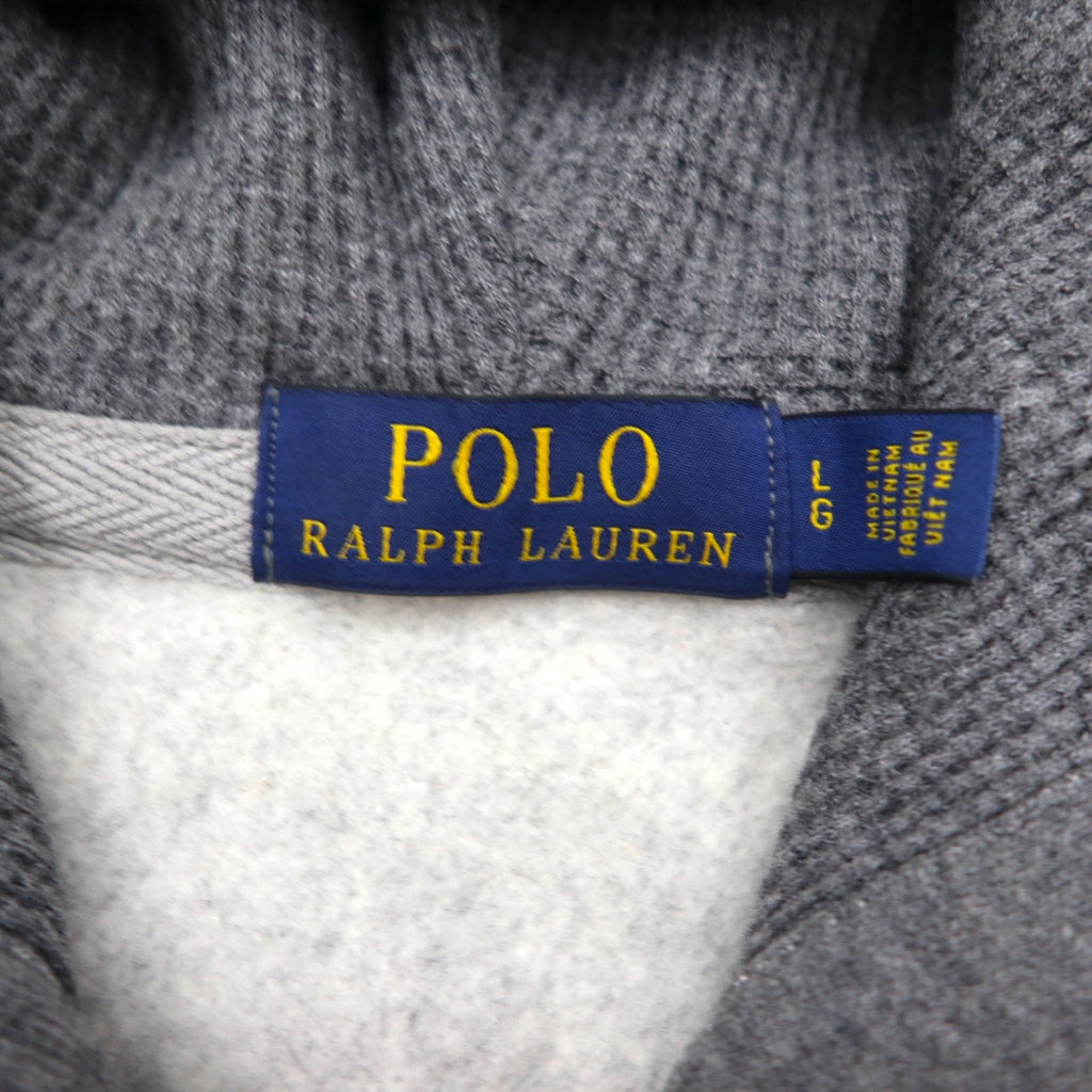 Polo Ralph Lauren Reverse Weave Full-Zip Hoodie, Gray, Cotton, Large, with Small Pony Embroidery