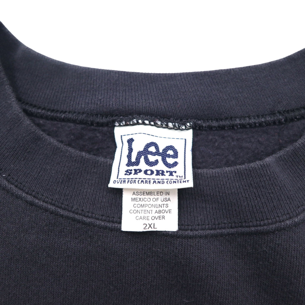 Lee SPORT 90年代 NFL プリント スウェット 2XL ブラック コットン 裏起毛 PHILADELPHIA EAGLES