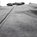 Polo Ralph Lauren Reverse Weave Full-Zip Hoodie, Gray, Cotton, Large, with Small Pony Embroidery