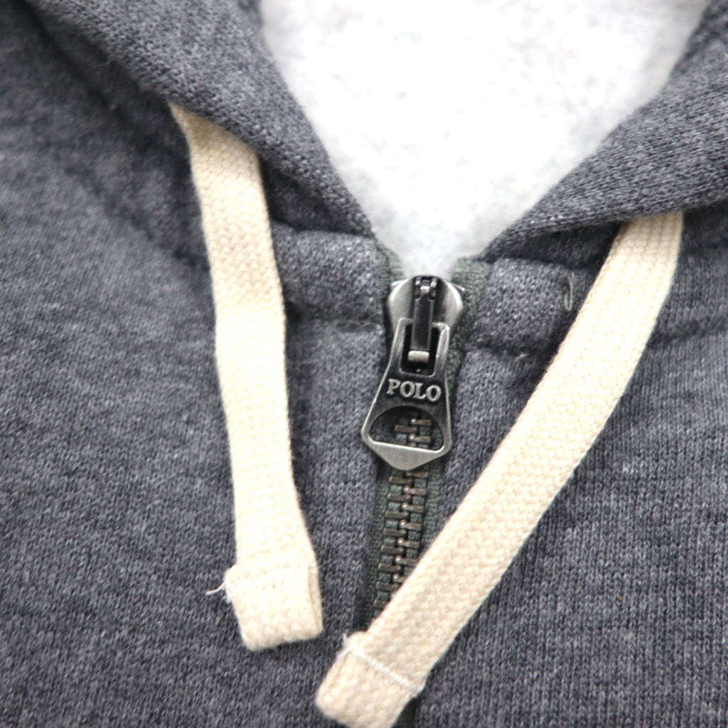 Polo Ralph Lauren Reverse Weave Full-Zip Hoodie, Gray, Cotton, Large, with Small Pony Embroidery