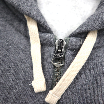 Polo Ralph Lauren リバースウィーブ フルジップパーカー L グレー コットン スモールポニー刺繍