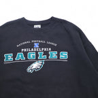 Lee SPORT 90年代 NFL プリント スウェット 2XL ブラック コットン 裏起毛 PHILADELPHIA EAGLES