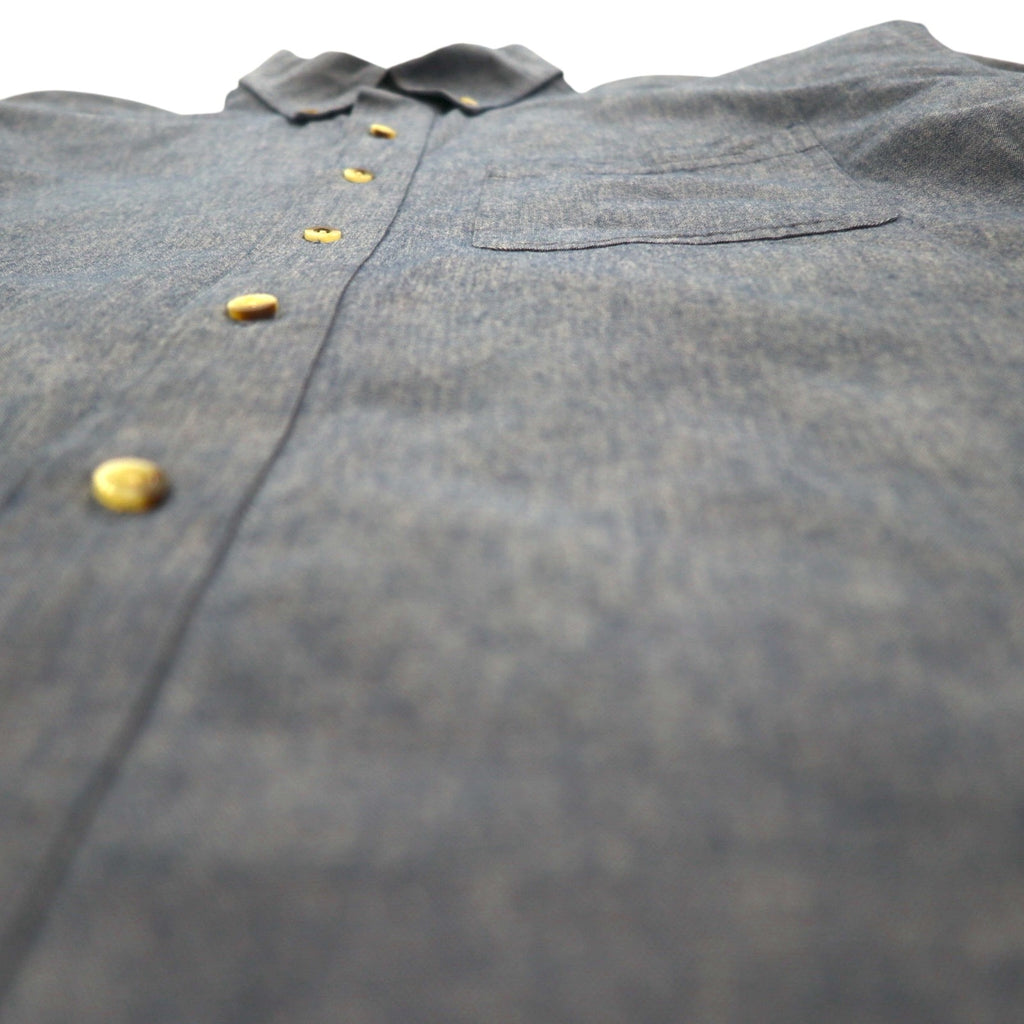 L.L.Bean 00年代 シャンブレー ボタンダウン シャツ L ブルー コットン DUG3