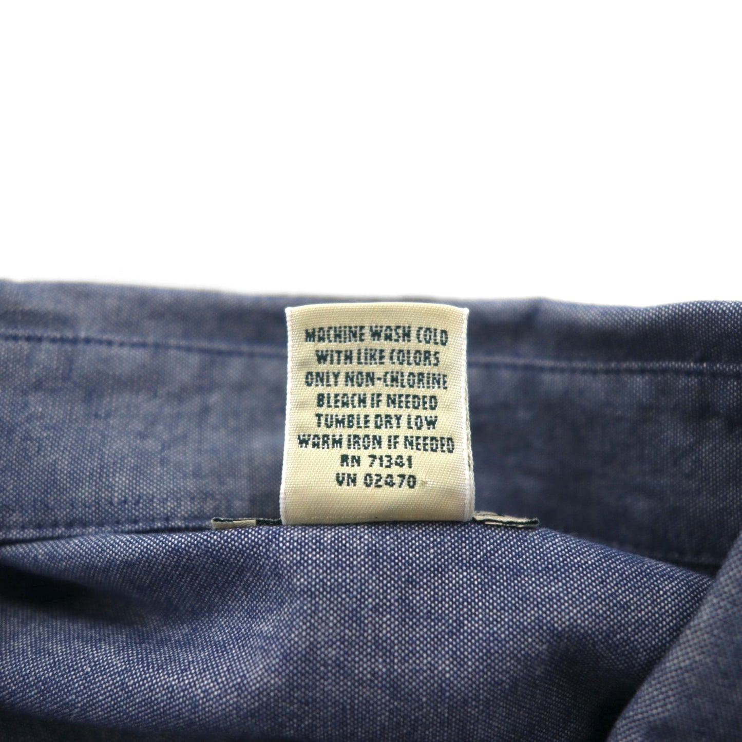 L.L.Bean 00年代 シャンブレー ボタンダウン シャツ L ブルー コットン DUG3