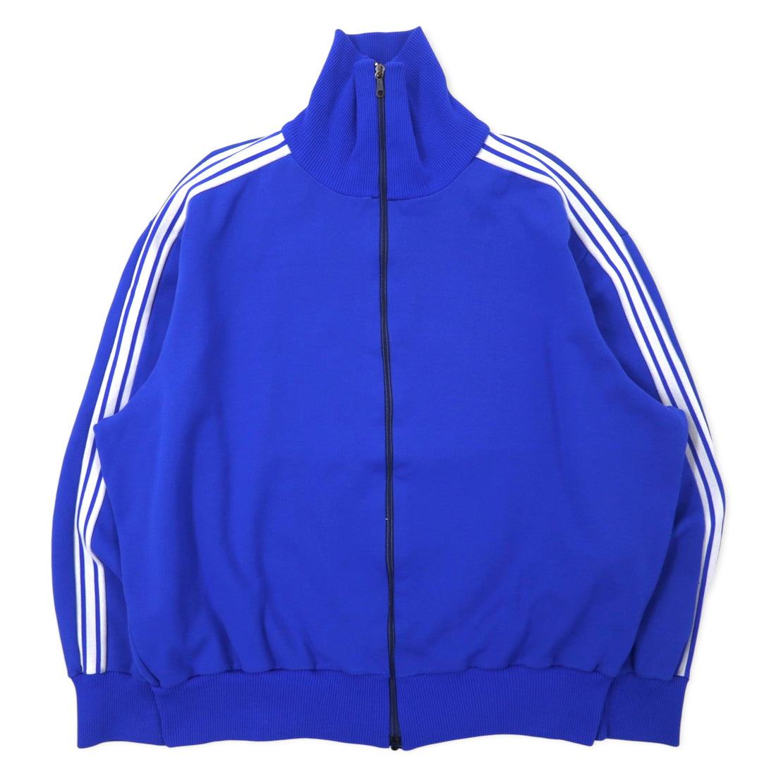 日本然リトテ-古着オンライン-adidas 旧ユーゴスラビア製 70年代 トラックジャケット ジャージ 5 ブルー ポリエステル 3ストライプス-adidas Former Yugoslavia Made 70's Track Jacket Jersey 5 Blue Polyester 3 Striped S