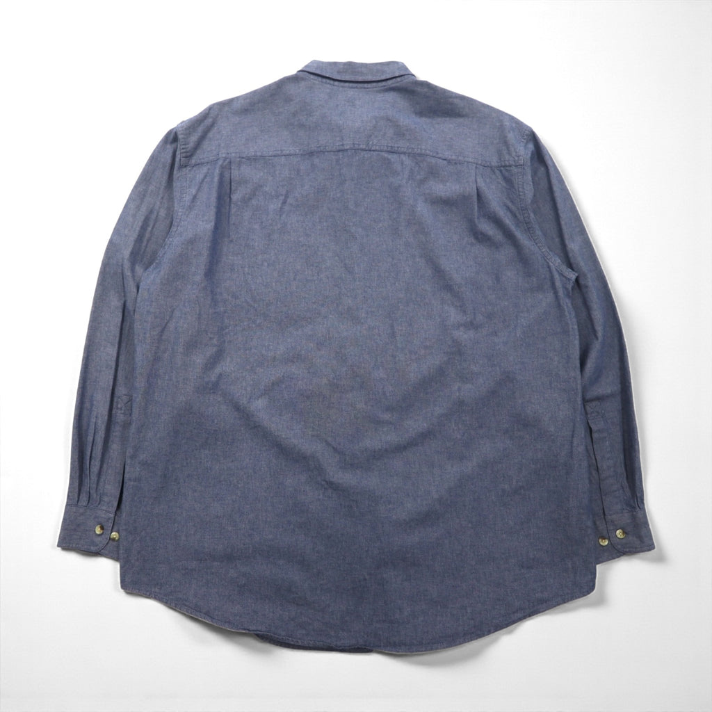 L.L.Bean 00年代 シャンブレー ボタンダウン シャツ L ブルー コットン DUG3