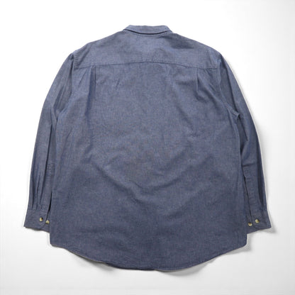 L.L.Bean 00年代 シャンブレー ボタンダウン シャツ L ブルー コットン DUG3