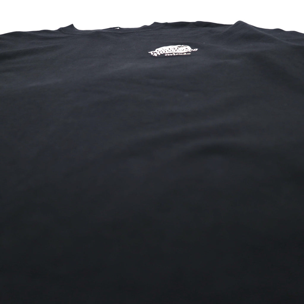 PLANET HOLLYWOOD 90年代 USA製 アドバタイジング Tシャツ L ブラック ワンポイントロゴ刺繍
