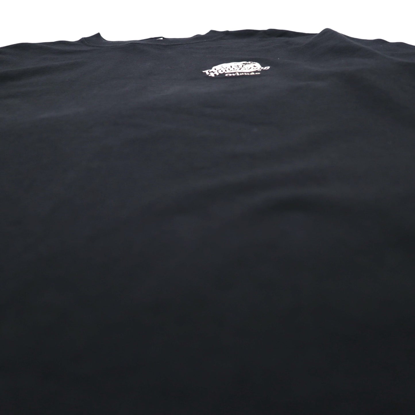 PLANET HOLLYWOOD 90s USA Made Advertising T-shirt L Black One Point Logo Embroidery