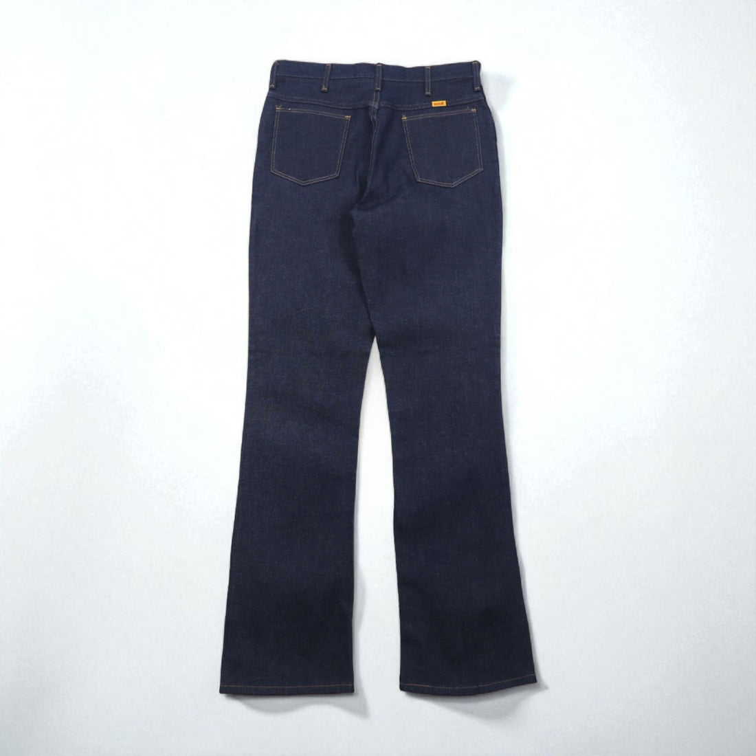 RUSTLER (Wrangler) 90s Rigid Flare Denim Jeans, Size L, Indigo, Bootcut, 87620NV