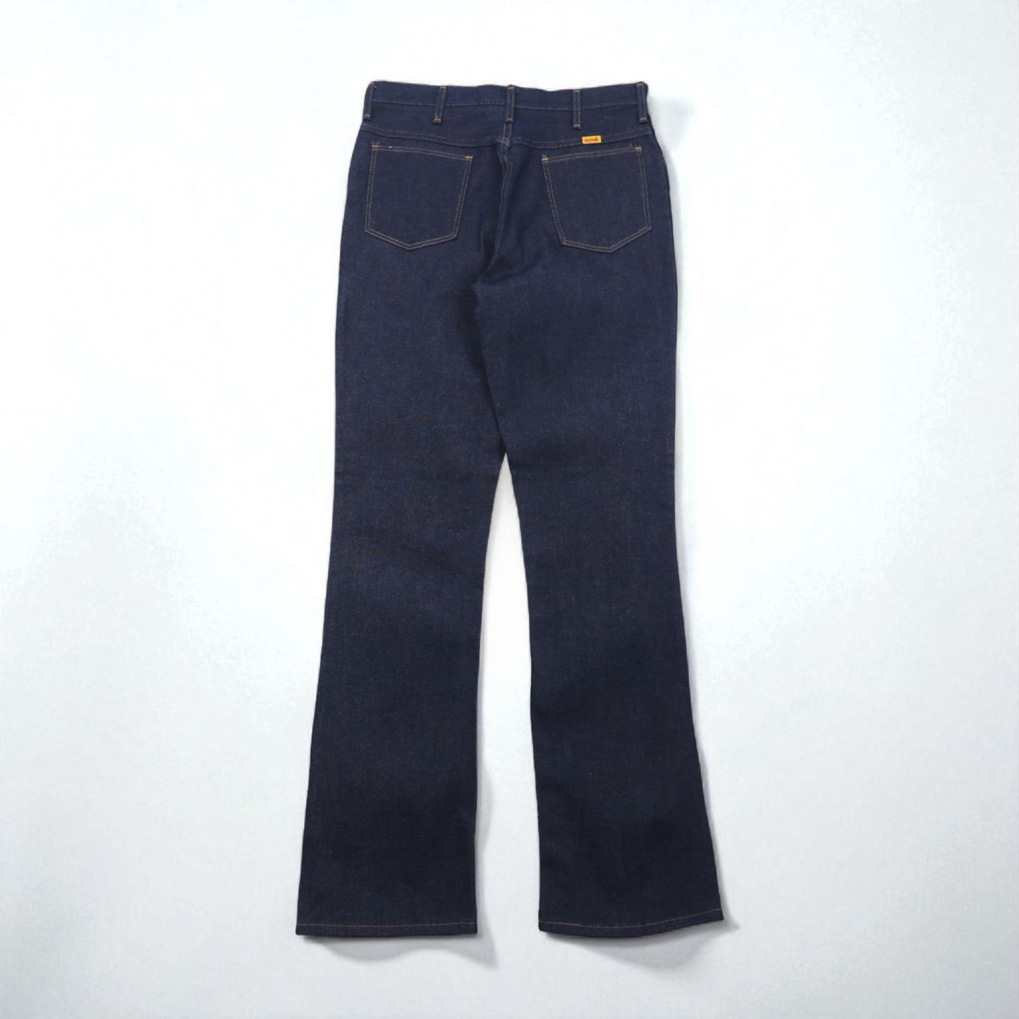 RUSTLER (Wrangler) 90s Rigid Flare Denim Jeans, Size L, Indigo, Bootcut, 87620NV