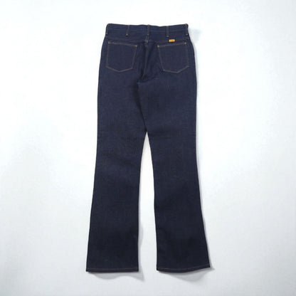 RUSTLER (Wrangler) 90s Rigid Flare Denim Jeans, Size L, Indigo, Bootcut, 87620NV
