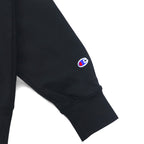 Champion Pullover Sweatshirt Hoodie M Black Cotton Big Logo C3-R101