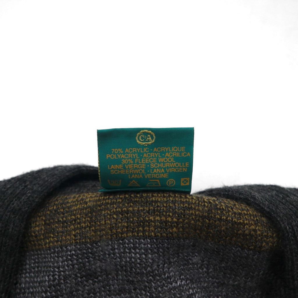 Vintage Jacquard Cardigan Canda ウール ニット カーディガン XL マルチカラー 総柄