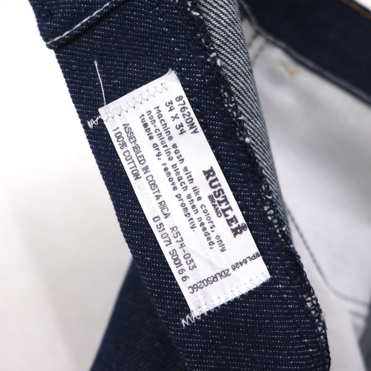 RUSTLER (Wrangler) 90s Rigid Flare Denim Jeans, Size L, Indigo, Bootcut, 87620NV