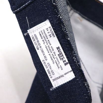 RUSTLER (Wrangler) 90s Rigid Flare Denim Jeans, Size L, Indigo, Bootcut, 87620NV