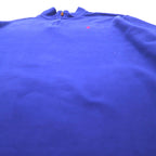 POLO RALPH LAUREN Half-Zip Sweatshirt L Blue Cotton ESTATE RIB Small Pony Embroidery