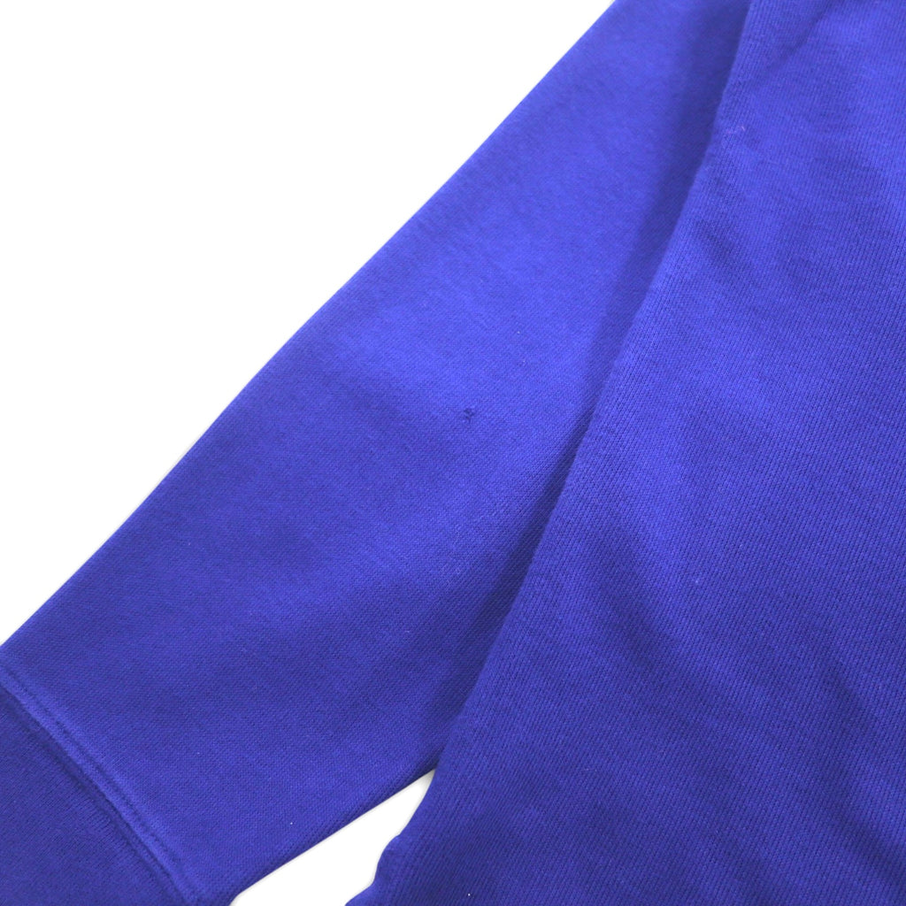 POLO RALPH LAUREN Half-Zip Sweatshirt L Blue Cotton ESTATE RIB Small Pony Embroidery