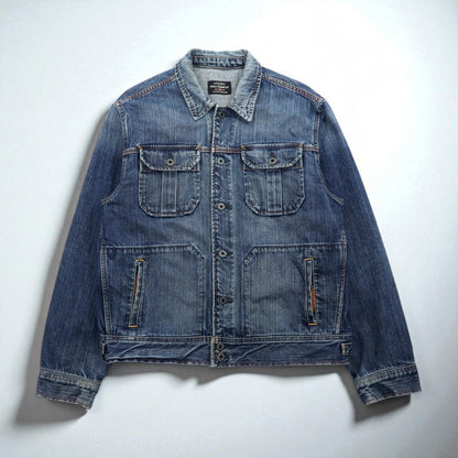 POLO JEANS (RALPH LAUREN) 90s Denim Jacket, Size L, Indigo, GIVE JAKET 3YU18