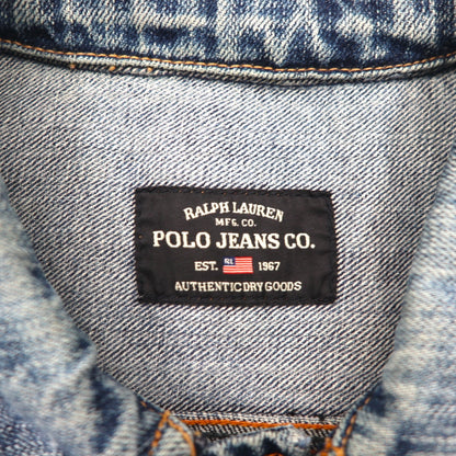 POLO JEANS (RALPH LAUREN) 90s Denim Jacket, Size L, Indigo, GIVE JAKET 3YU18