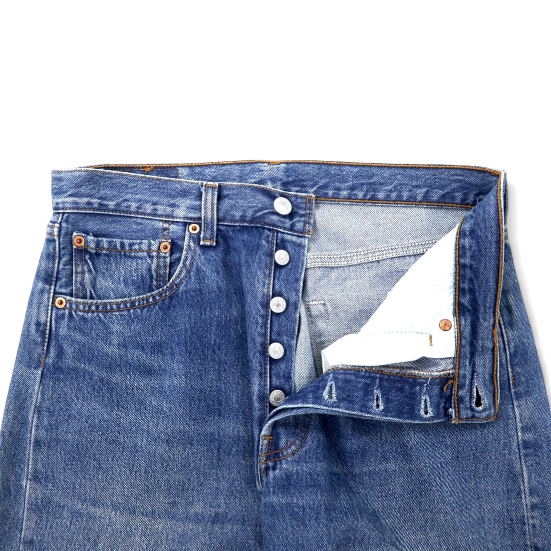 Levi's Euro Levi's 501 Denim Pants Size 32 Blue Cotton Button Back 247 Button Fly 501-0114 Made in Türkiye