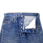 Levi's Euro Levi's 501 Denim Pants Size 32 Blue Cotton Button Back 247 Button Fly 501-0114 Made in Türkiye